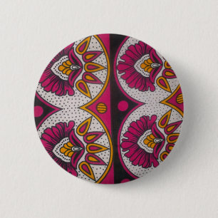 Farbenfrohe afrikanische Stoffe Motif Button