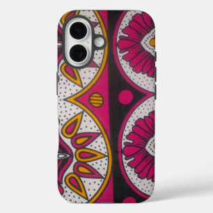 Farbenfrohe afrikanische Stoffe Motif iPhone 16 Hülle