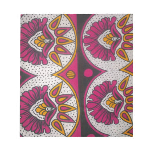 Farbenfrohe afrikanische Stoffe Motif Notizblock