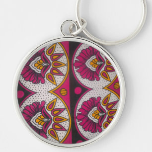 Farbenfrohe afrikanische Stoffe Motif Schlüsselanhänger