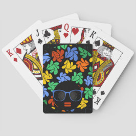 Farbenfrohe Afro-Liebe Spielkarten