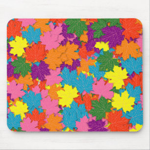 Farbenfrohe Ahorn-Blätter Mousepad