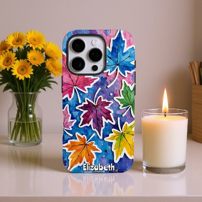 Farbenfrohe Ahornhaube Kunst Case-Mate iPhone Hülle (Von Creator hochgeladen)