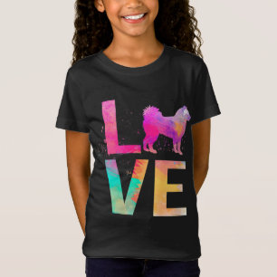 Farbenfrohe Alaskan Malamute Dog Mama gibt Alaskan T-Shirt