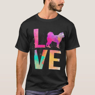 Farbenfrohe Alaskan Malamute Dog Mama gibt Alaskan T-Shirt
