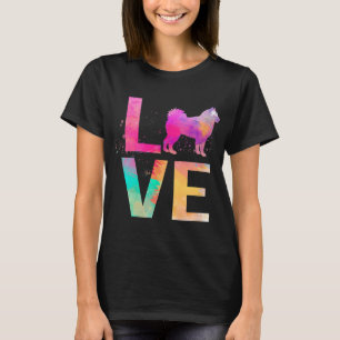 Farbenfrohe Alaskan Malamute Dog Mama gibt Alaskan T-Shirt