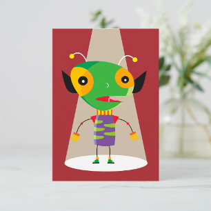 Farbenfrohe Alien Ant in Spotlight Quirky Einladung