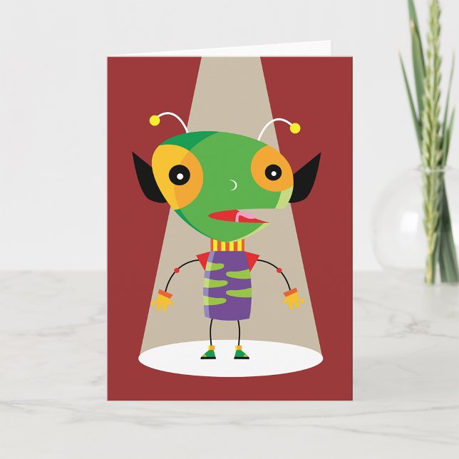 Farbenfrohe Alien Ant in Spotlight Quirky Karte (Von Creator hochgeladen)