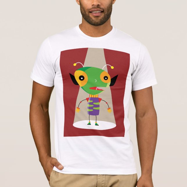 Farbenfrohe Alien Ant in Spotlight Quirky T-Shirt (Vorderseite)