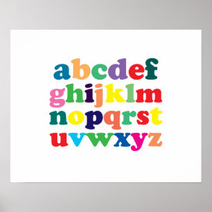 Farbenfrohe Alphabet Poster