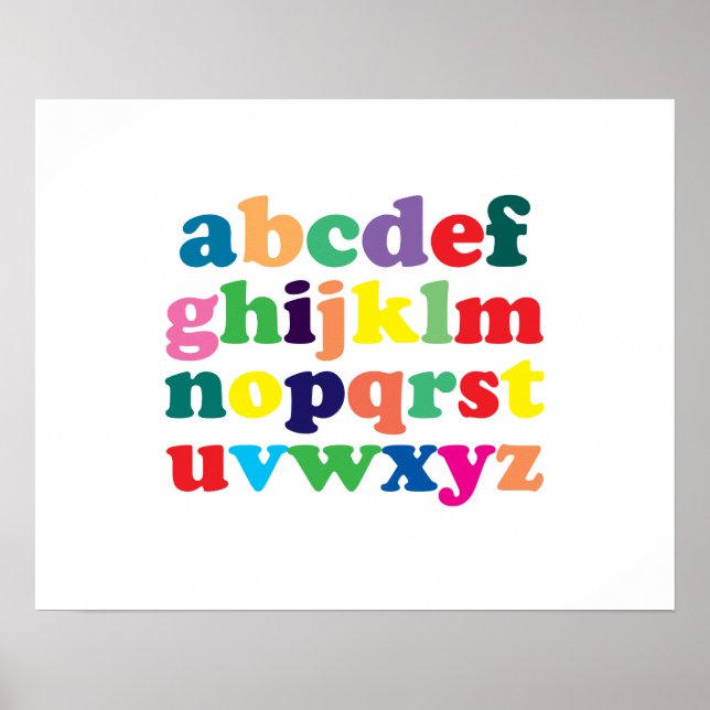 Farbenfrohe Alphabet Poster (Vorne)