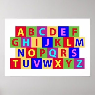 Farbenfrohe Alphabet Poster