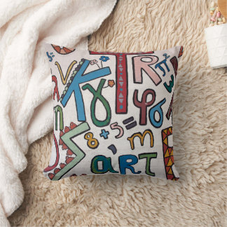 Farbenfrohe Alphabet Throw Kissen