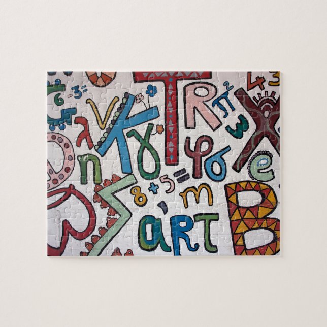 Farbenfrohe Alphabete Puzzle (Horizontal)