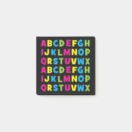 Farbenfrohe Alphabete zurück zur Schule Post-it Klebezettel