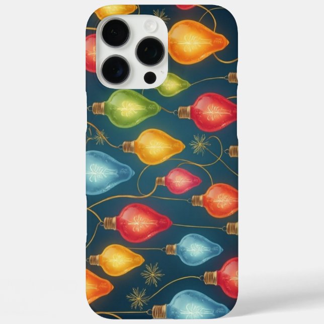 Farbenfrohe, altmodische Weihnachtsbeleuchtung Case-Mate iPhone Hülle (Rückseite)