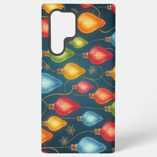 Farbenfrohe, altmodische Weihnachtsbeleuchtung Samsung Galaxy Hülle
