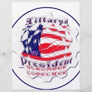 Farbenfrohe amerikanische Flaggenfarben Hillary fü