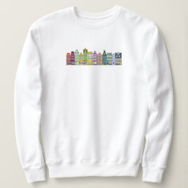 Farbenfrohe Amsterdam Row Houses Warm Cosy Sweatsh Sweatshirt
