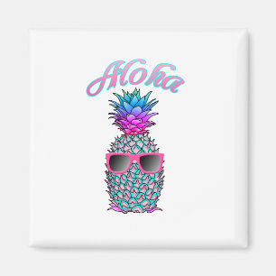 Farbenfrohe Ananas Hawaiian Aloha Magnet