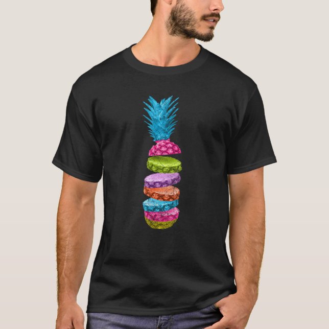 Farbenfrohe Ananas Liebhaber des Pops T-Shirt (Vorderseite)