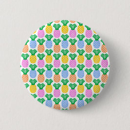 Farbenfrohe Ananas-Muster Button