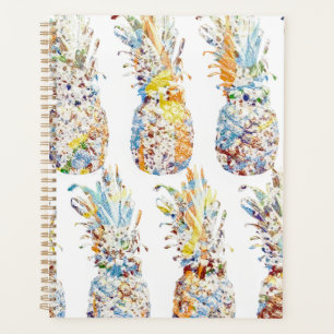 Farbenfrohe Ananas Print Planer