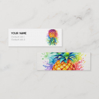Farbenfrohe Ananas Swinger Calling Card Mini Visitenkarte