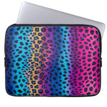 Farbenfrohe Animal Print Art Laptop-Fall