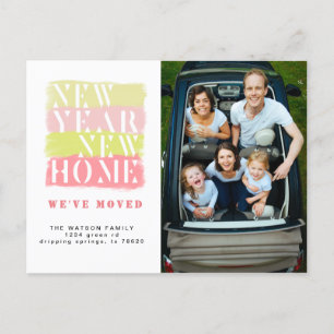 Farbenfrohe Ankündigung der Moderne Postkarte