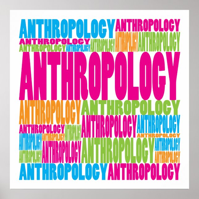 Farbenfrohe Anthropologie Poster (Vorne)