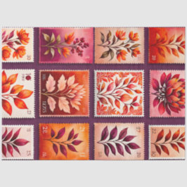 Farbenfrohe antike Briefmarke Kunstteppich Seidenpapier