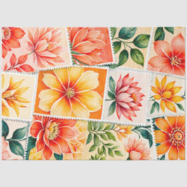 Farbenfrohe antike Briefmarke Kunstteppich Seidenpapier