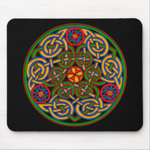 Farbenfrohe antike Kunst, keltische Kunst Mousepad