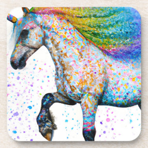 Farbenfrohe Appaloosa Unicorn Getränkeuntersetzer