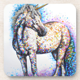 Farbenfrohe Appaloosa Unicorn Getränkeuntersetzer