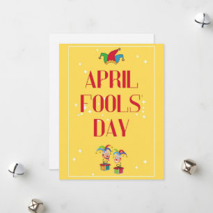Farbenfrohe Aprilscherzkarte Feiertagskarte