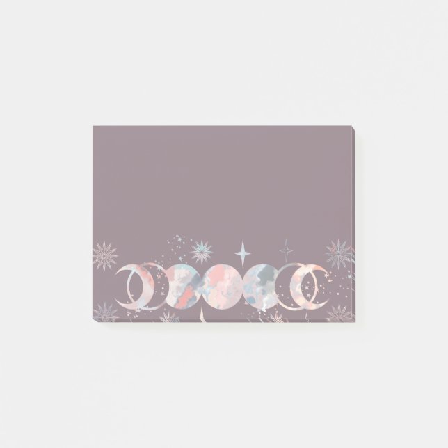 Farbenfrohe Aquarelle Post-it Klebezettel (Vorderseite)