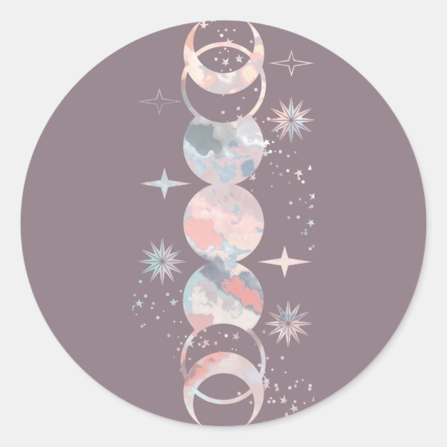 Farbenfrohe Aquarelle Runder Aufkleber (Vorderseite)