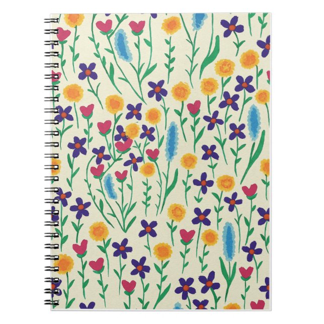 Farbenfrohe Aquarellfarben-Notebook/Journal Notizblock (Vorderseite)