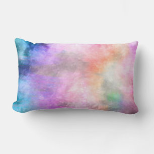 farbenfrohe Aquarellmalerei Design modern künstler Lendenkissen