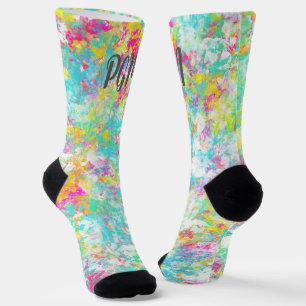 Farbenfrohe Aquarellmalerei Moderne Moderne Socken