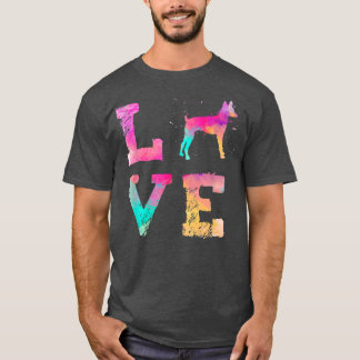 Farbenfrohe Aquarellspielzeug für Terrier Mama Hun T-Shirt