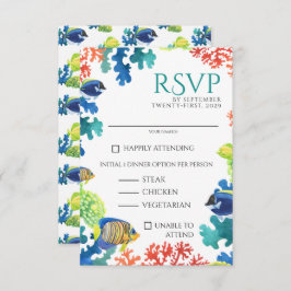 Farbenfrohe Aquarium-Küche RSVP Karte