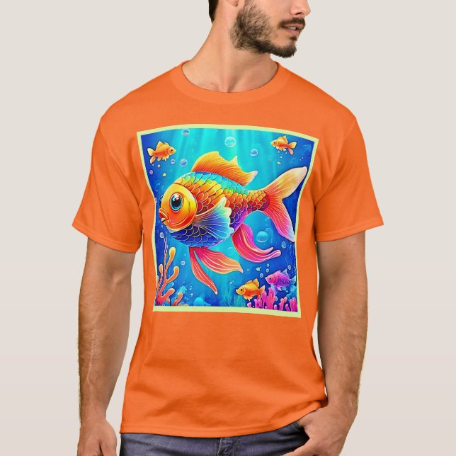 Farbenfrohe Aquarium T-Shirt (Vorderseite)