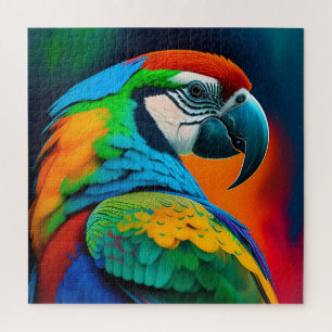 Farbenfrohe Ara Papagei Vogel MalCanvas Print Puzzle