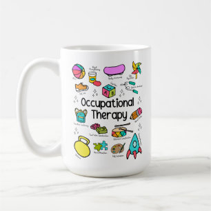 Farbenfrohe Arbeitstherapie Kaffeetasse