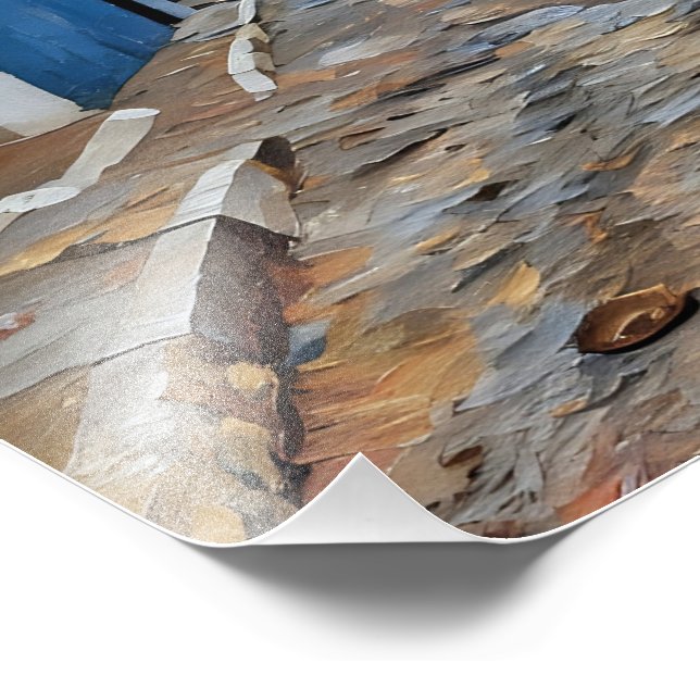 Farbenfrohe architektonische Straßenansicht Fotodruck (Ecke)