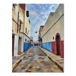 Farbenfrohe architektonische Straßenansicht Fotodruck