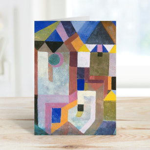 Farbenfrohe Architektur   Paul Klee Karte